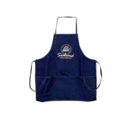 Personalized Denim Aprons with Your Logo | Denim 3-Pocket Apron | Screen Printed Aprons in Bulk | Wholesale Aprons with Pockets